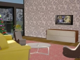 3D Christmas Living Room
