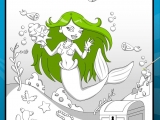 Игра Mermaid Aquarium Coloring