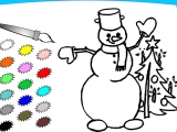 Раскраски: Hot Snow Man on New Year