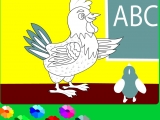 Раскраски: ABC - The Hen