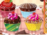 Four Chocolate Cupcakes Decoration