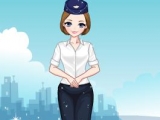 Stewardess Dress-Up Game