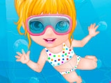 Игра Малышка Барби случай у бассейна