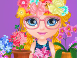Малышка Барби - ленивый продавец цветов