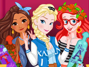 Flash игра для девочек Подготовка девичника с принцессами