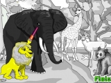 Flash игра для девочек Раскраска зоопарк