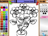 Раскраски: Potted Flowers