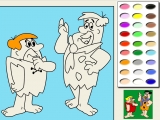 Coloring Fred Flintstone Barney Rubble - Фред Флинстоун  и Барни