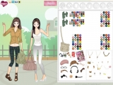 Boho Chic Sisters dress up game