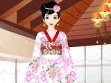 Elegant Japanese Girl Dress Up